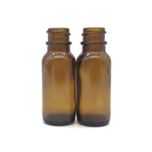 1/2oz Amber Boston Bottle with dropper cap