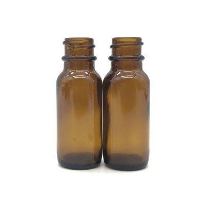 1/2oz Amber Boston Bottle with dropper cap