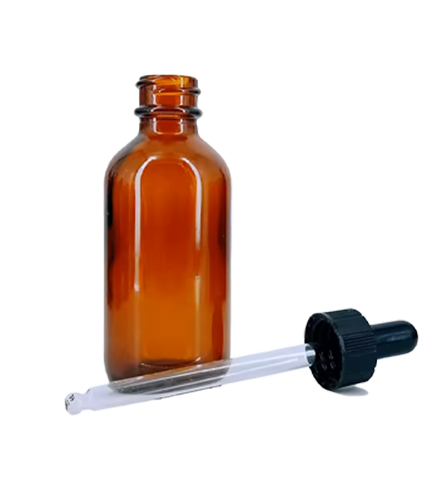 1/2oz Amber Boston Bottle with dropper cap（images 5）