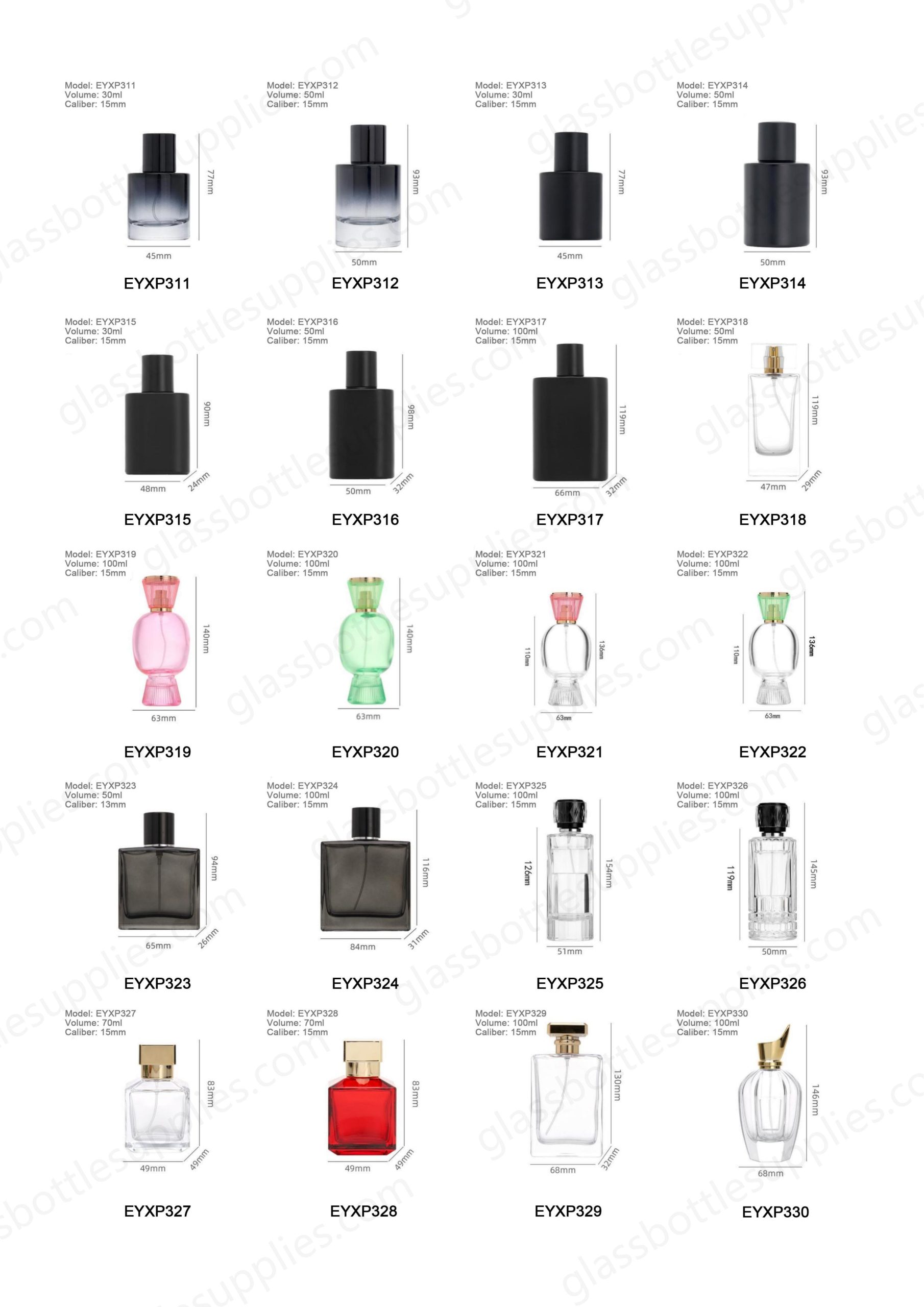 Flacons de parfum transparents de 100 ml（images 10）