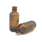 Flacon Boston ambré de 2 oz avec bouchon compte-gouttes
