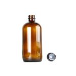 16 oz Amber Boston Şişe, damlalık kapaklı