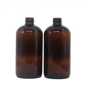 Flacon Boston ambré de 32 oz avec bouchon compte-gouttes