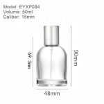 Flacons de parfum transparents de 50 ml