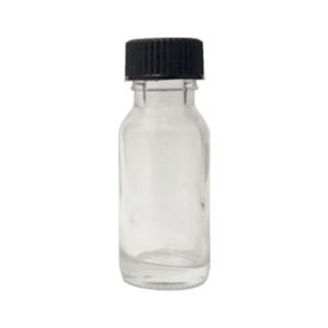 1/2oz Clear Boston Bottle with dropper cap
