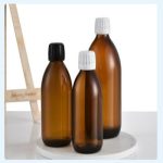 ขวดน้ำเชื่อมสีอำพัน 150 มล.