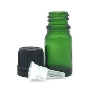 Frascos de 5 ml de óleo essencial verde
