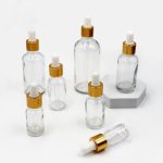 1/2온스 용량의 앰버 보스턴 병 (드롭퍼 캡 포함)