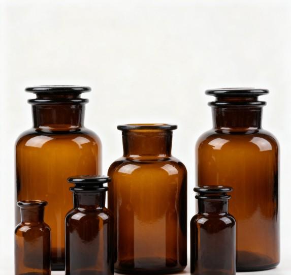 Anti-Drip Amber Reagent Bottles | Precision Pouring & Safety（images 1）